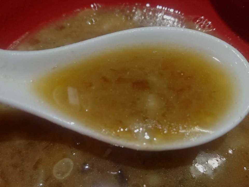 MEN-EIJI HIRAGISHI BASE　魚介豚骨醤油　ジュレ溶かしたスープ
